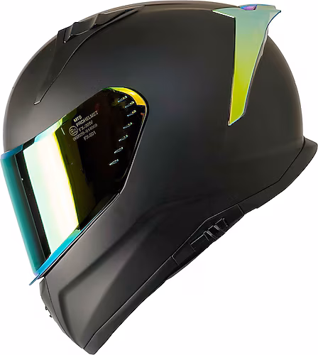Mts Kask 801 Mat Siyah Gold Vizör