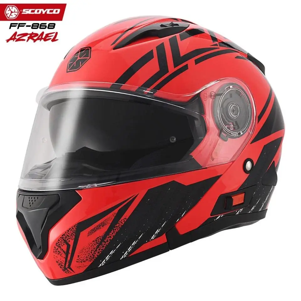 Scoyco Motosiklet Kaskı 868 Azrael Çene Açılır Kask