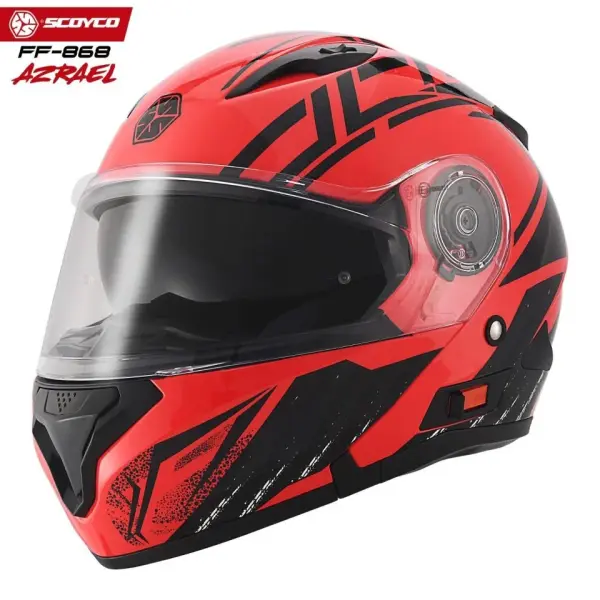 Scoyco Motosiklet Kaskı 868 Azrael Çene Açılır Kask