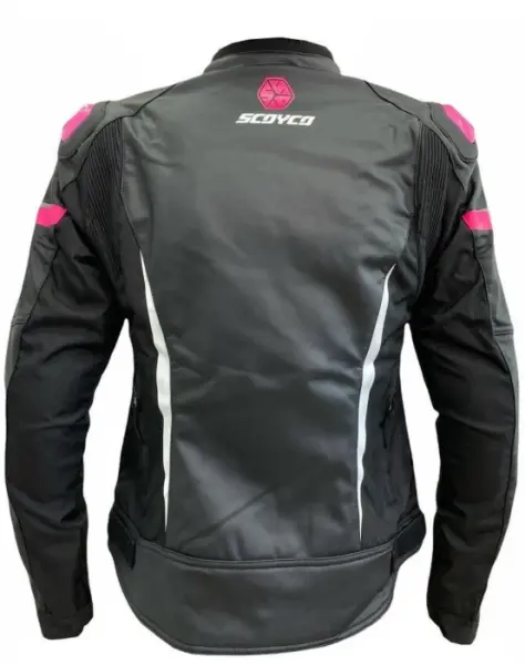 Scoyco JK153W 4 Mevsim Kadın Motosiklet Montu Pembe-Siyah