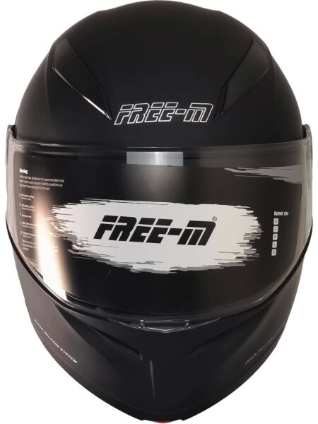 Free-M 965 Mat Siyah Çene Açılır Kask