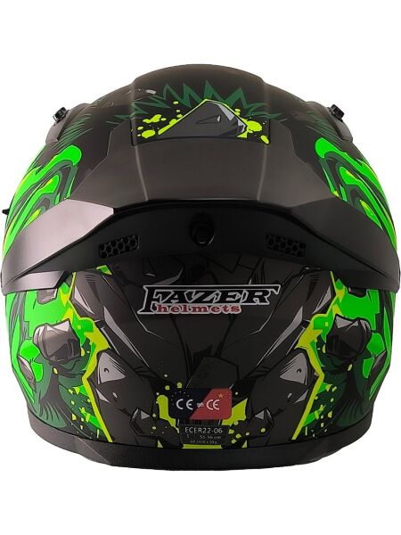 Motosiklet Kask Full Face Spoiler Motor Kaskı Rage